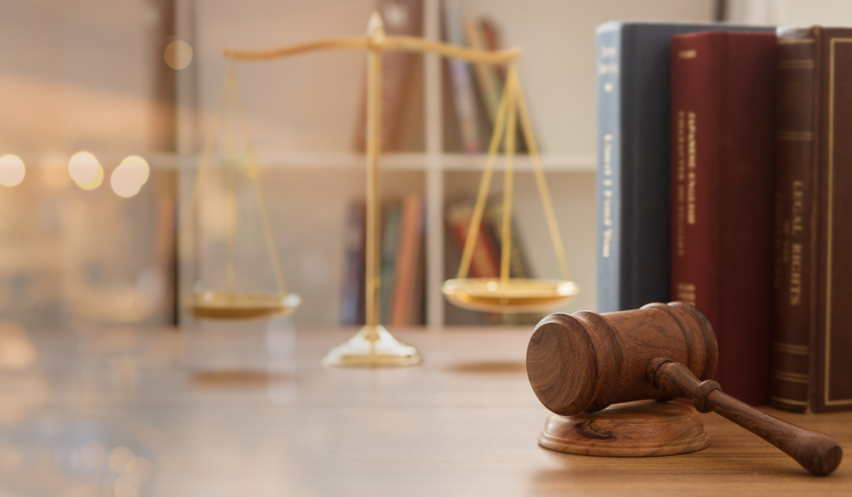 Gavel and scales of justice
